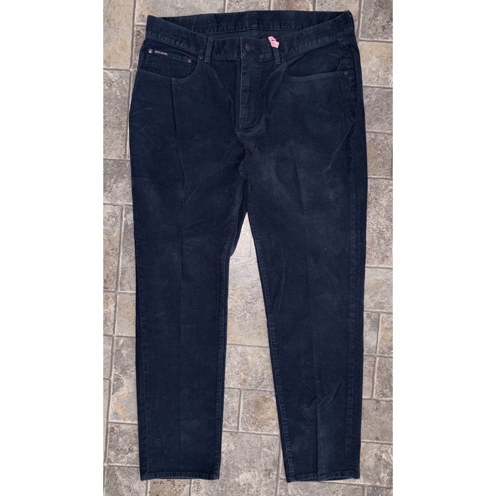 Brooks Brothers Pants Mens 38x30 Navy Blue Slim Corduroy Stretch‎ Casual - Picture 5 of 8